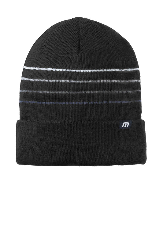 TravisMathew Striped Cuffed Beanie TM1MY393 Black
