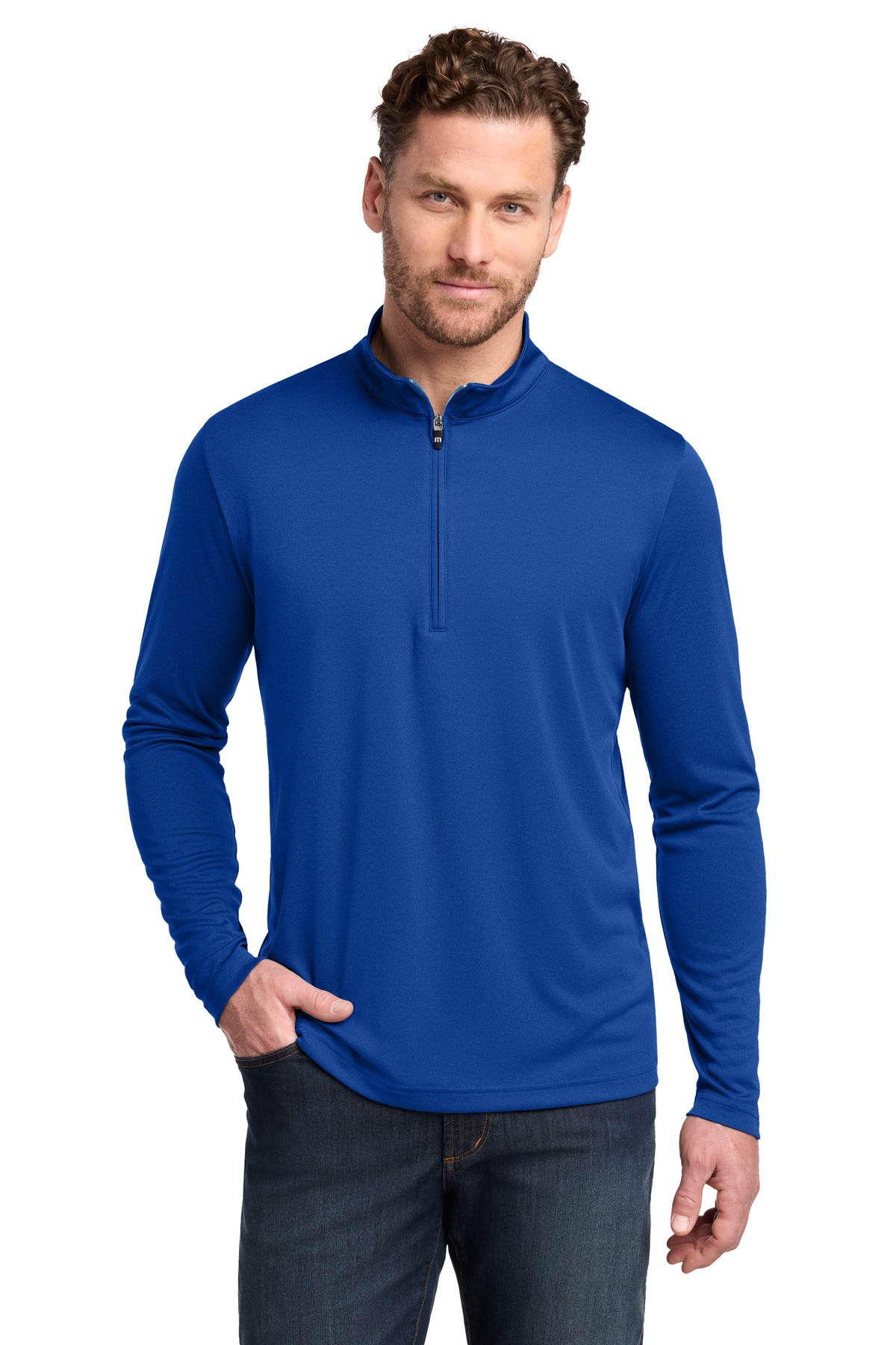 TravisMathew Coto Performance 1/4-Zip TM1MY397 Royal Blue