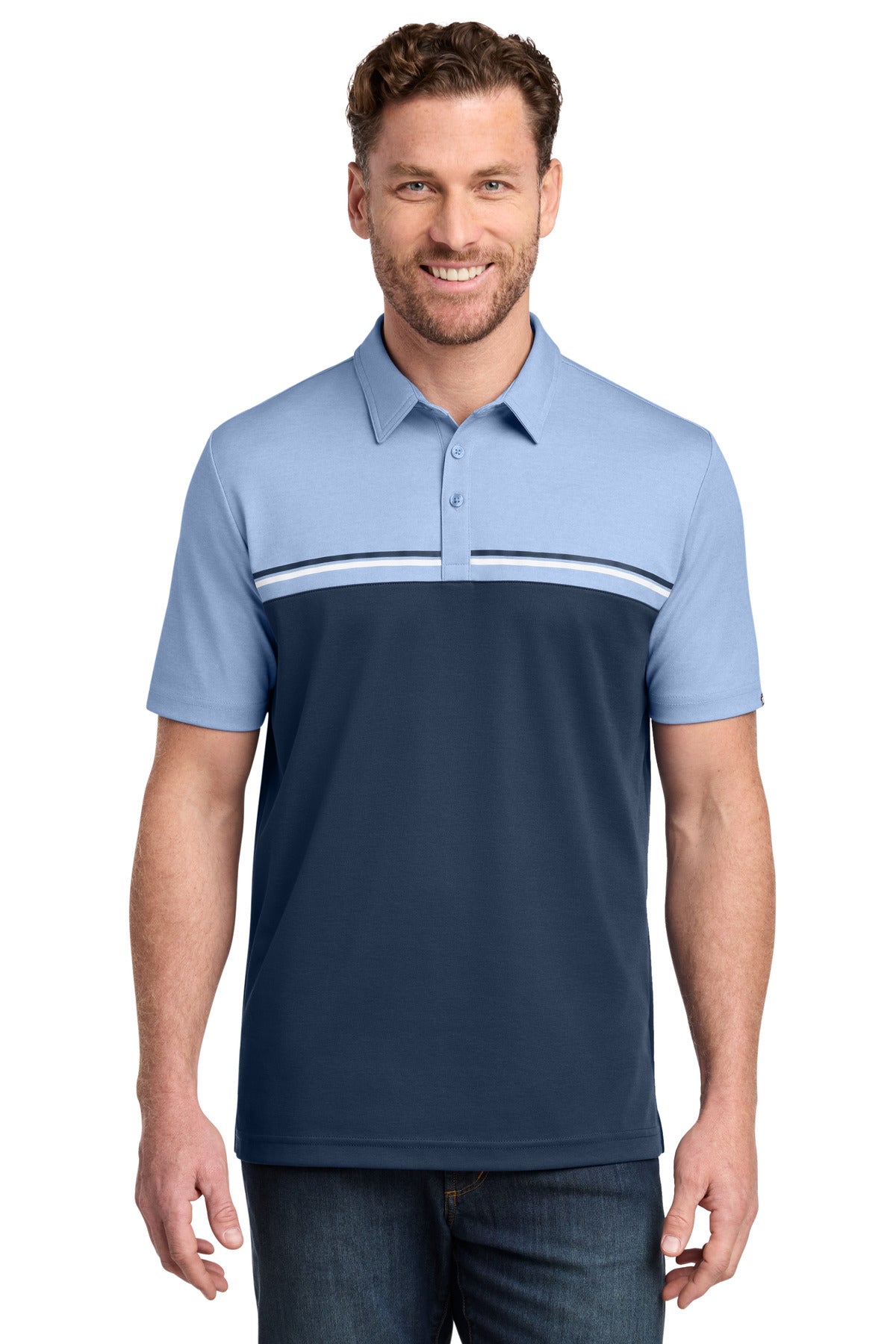 TravisMathew Sunset Blocked Polo TM1MY401 Riviera Heather/ Blue Nights
