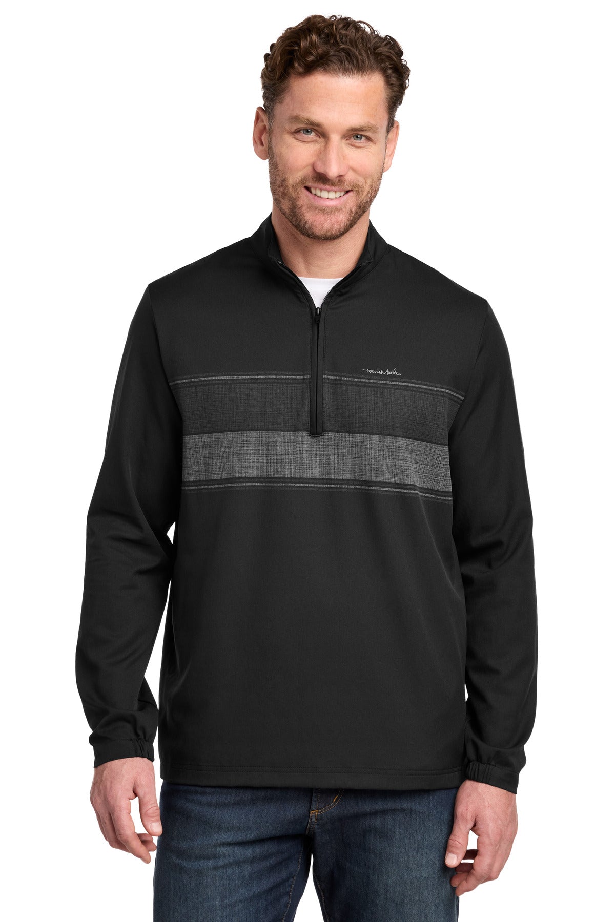 TravisMathew Balboa Chest Stripe 1/4-Zip TM1MZ340 Black