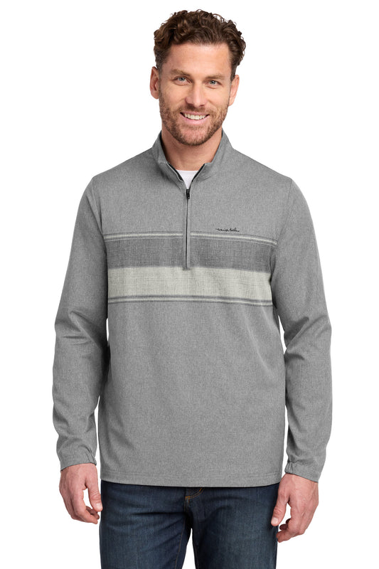 TravisMathew Balboa Chest Stripe 1/4-Zip TM1MZ340 Dark Grey Heather