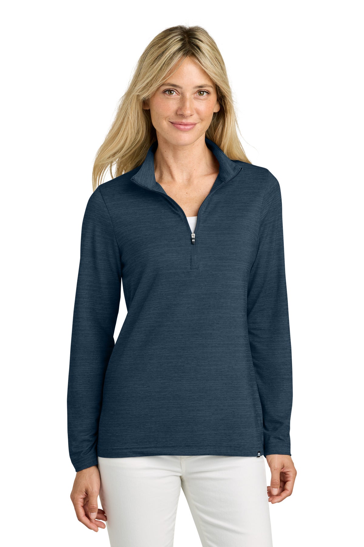 TravisMathew Women's Crestview 1/4-Zip TM1WW003 Vintage Indigo Heather