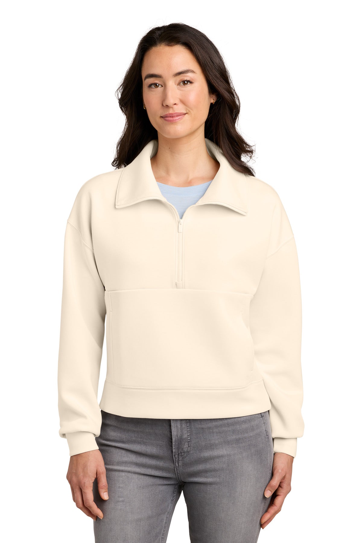 TravisMathew Women's Momentum Shift 1/2-Zip TMA42219 Eggnog