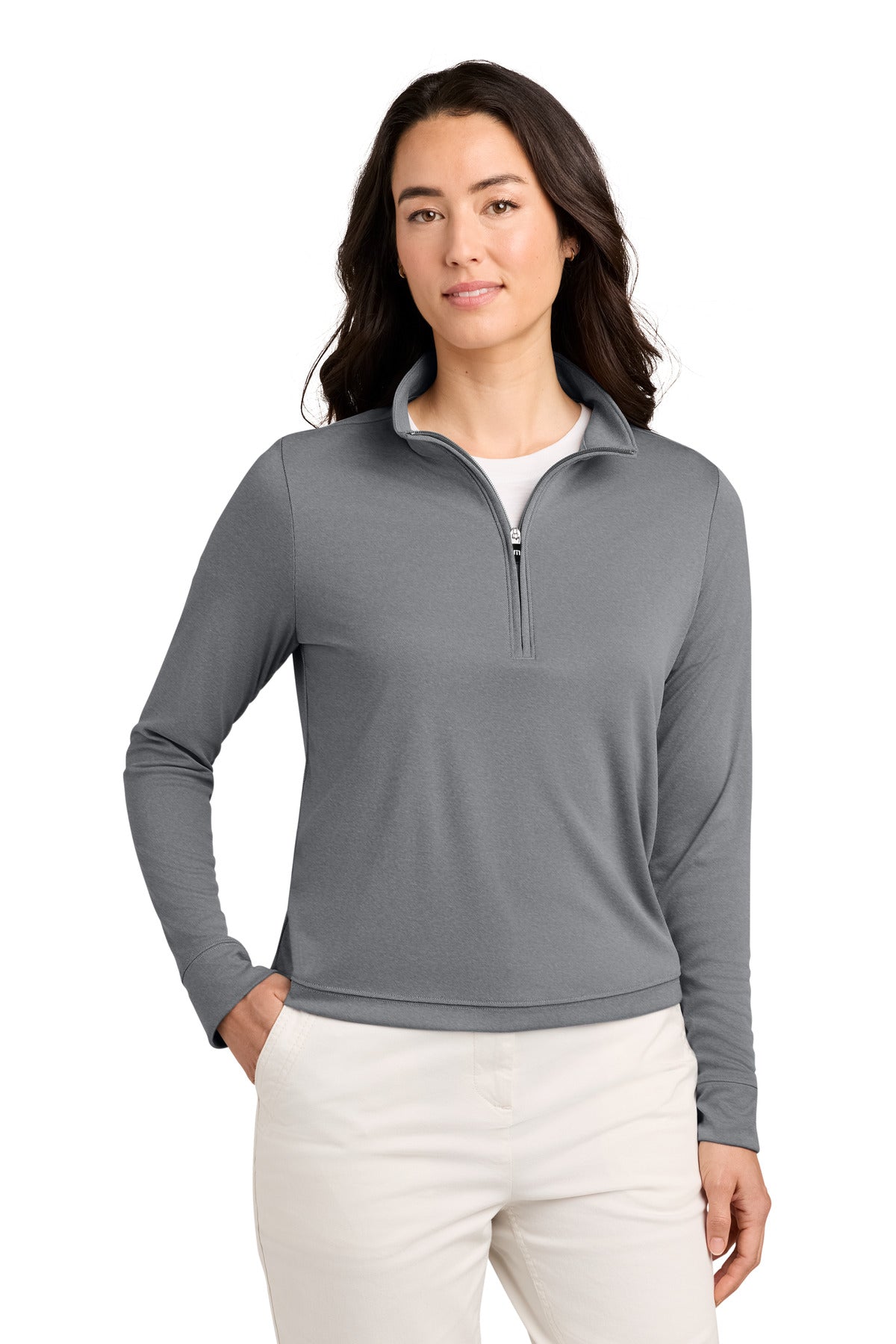 TravisMathew Women's Coto 1/2-Zip TMA42777 Quiet Shade Grey Heather