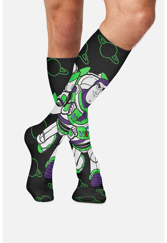 Tooniforms Legwear TMPRINTSUPPOR Men's 10-15mmHg Compression Socks Infinitely Buzz