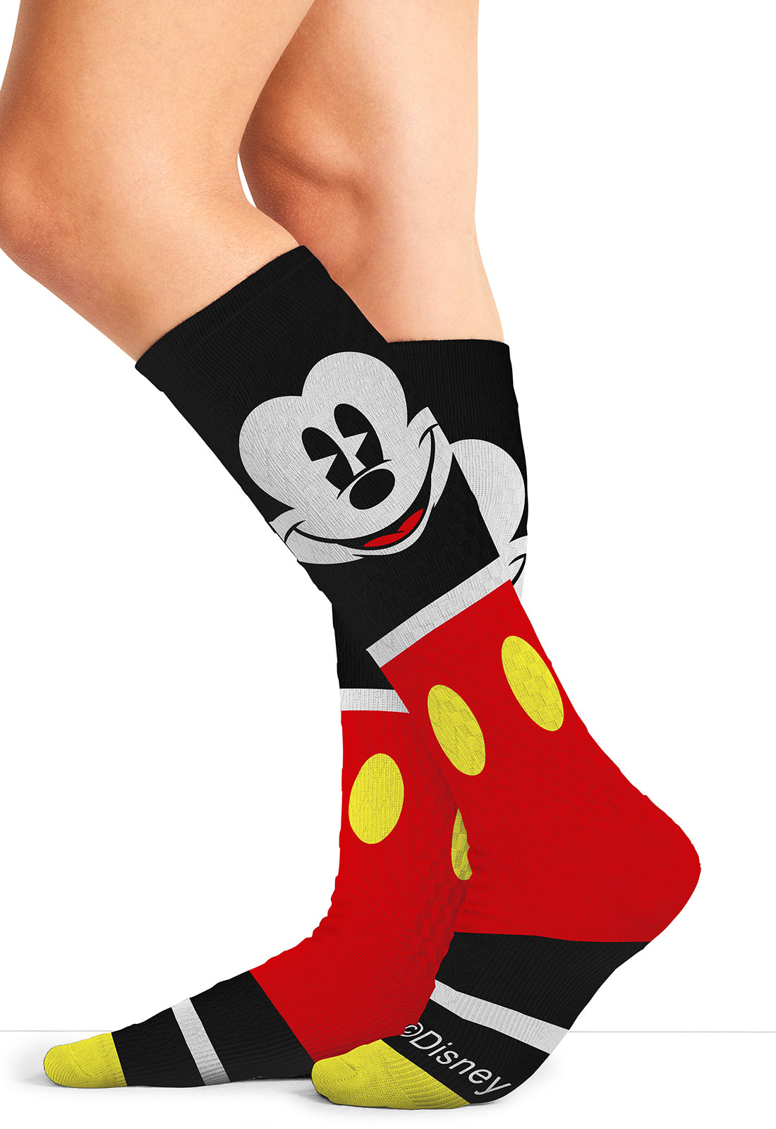 Legwear Women's 10-15mmHg Compression Socks My Mickey Model Image Right Side | Tooniforms