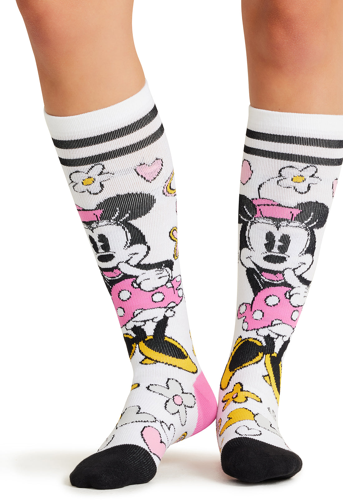 TPRINTSUPPOR Cherokee Legwear Women's 10-15mmHg Compression Socks (So Cute Minnie)