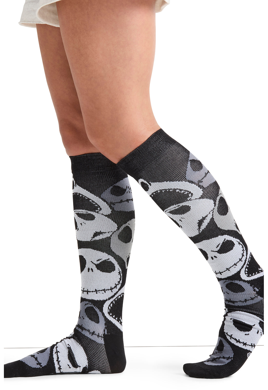 Legwear Women's 10-15mmHg Compression Socks My Scary Face Model Image Right Side | Tooniforms