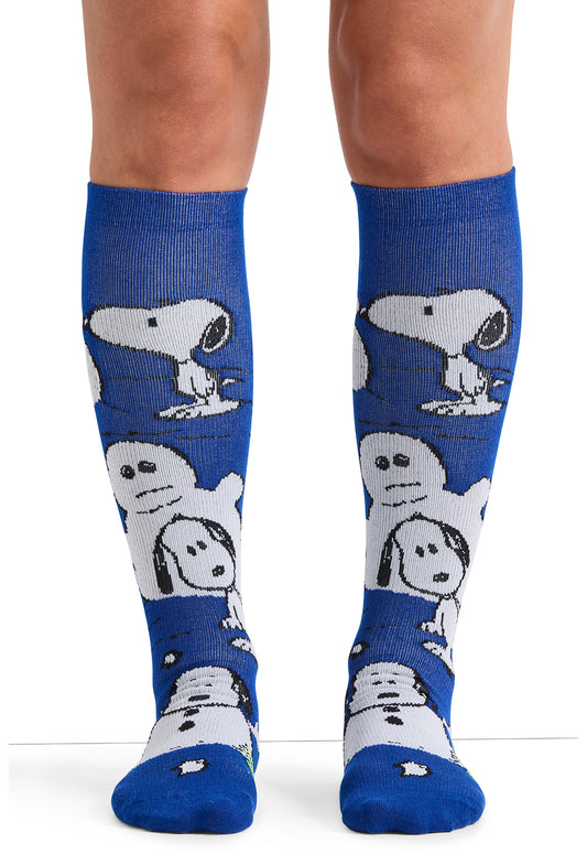 Tooniforms Print Support Women's 10-15mmHg Compression Socks (Build A Snowman)