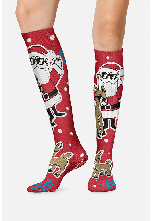 Legwear TPRINTSUPPOR Women's 10-15Mmhg Compression Socks Bright Holiday