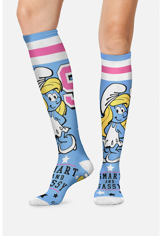 Legwear TPRINTSUPPOR Women's 10-15Mmhg Compression Socks Graduate Smurf