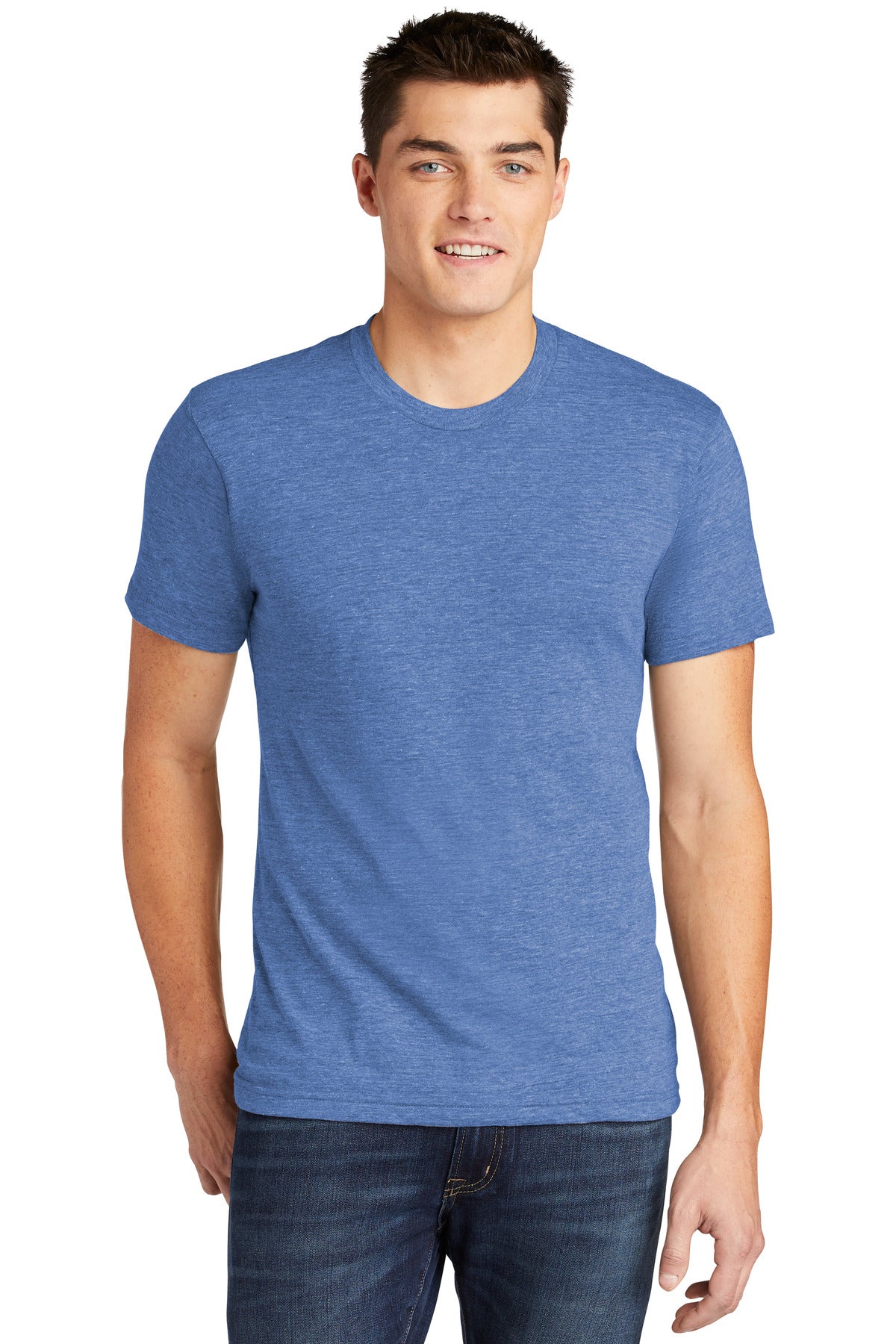 American Apparel  Tri-Blend Short Sleeve Track T-Shirt TR401 Athletic Blue