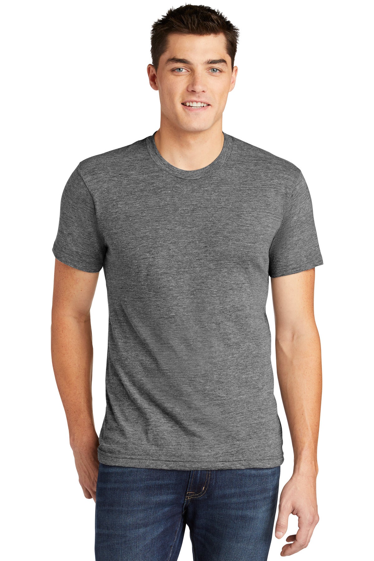 American Apparel  Tri-Blend Short Sleeve Track T-Shirt TR401 Athletic Grey