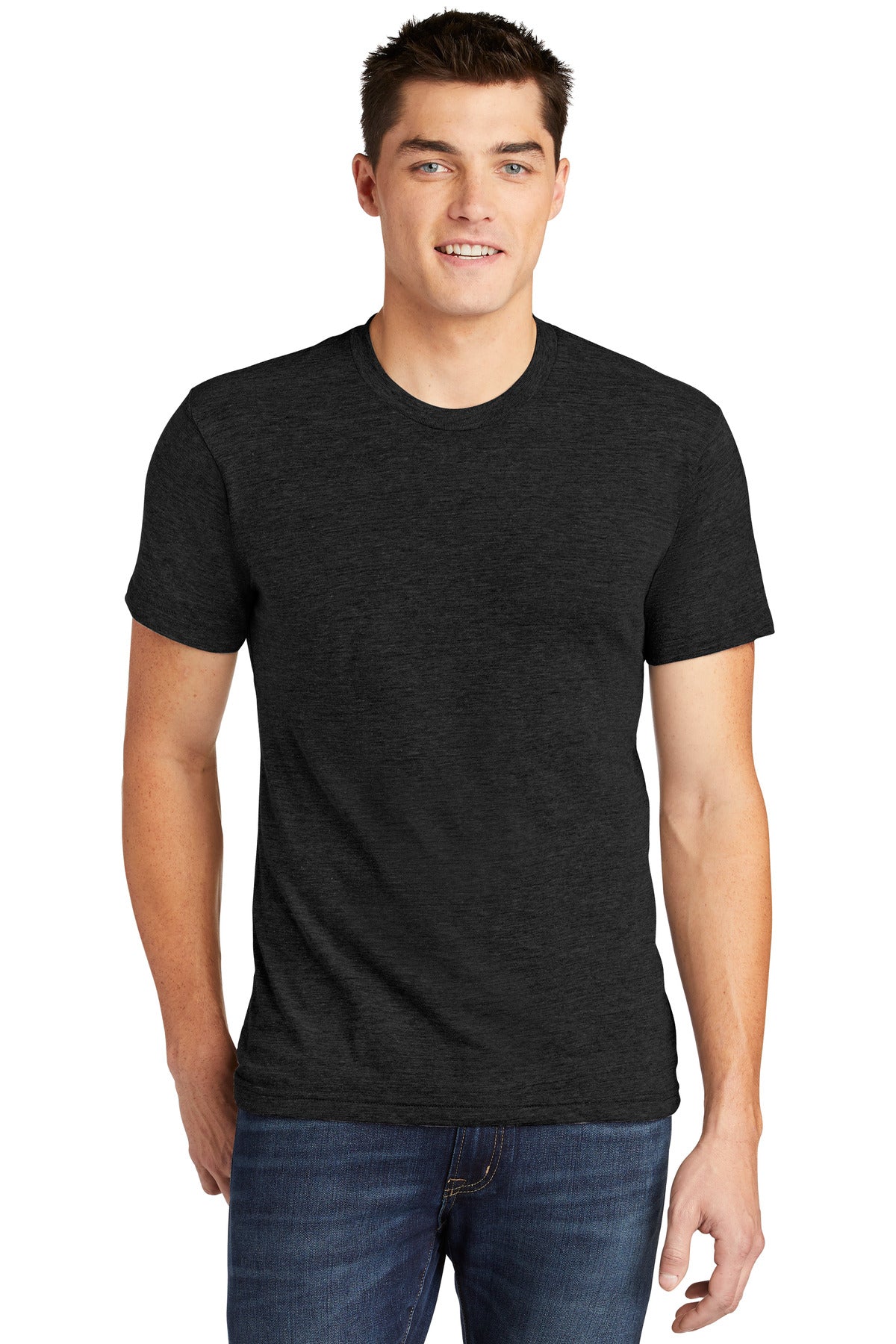 American Apparel  Tri-Blend Short Sleeve Track T-Shirt TR401 Tri Black