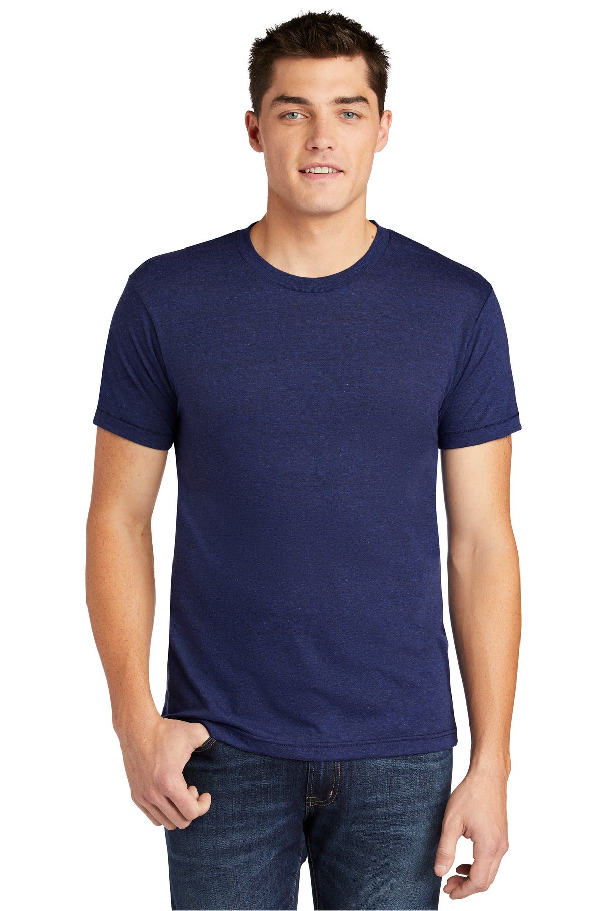 American Apparel  Tri-Blend Short Sleeve Track T-Shirt TR401 Tri Indigo