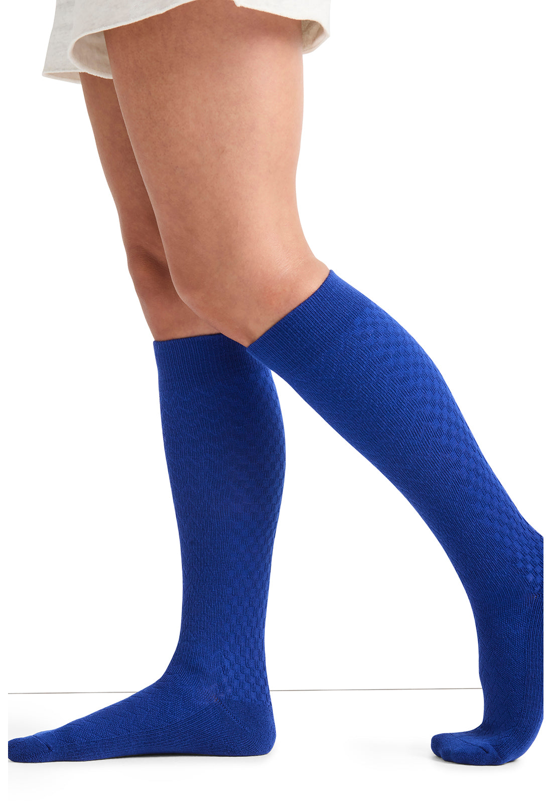 Legwear TRUESUPPORT True Support Compression Socks Electric Blue Model Image Right Side | Cherokee