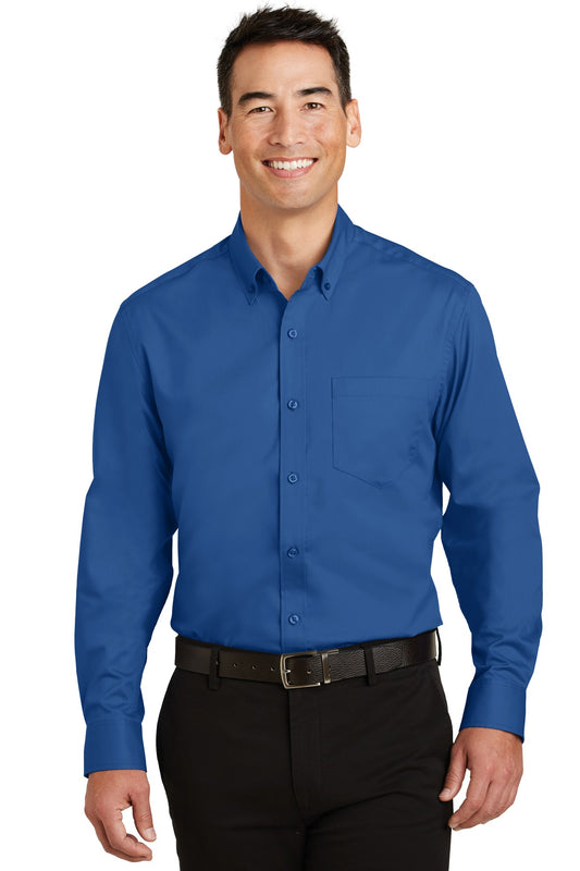 Port Authority Tall SuperPro Twill Shirt. TS663 True Blue Tall