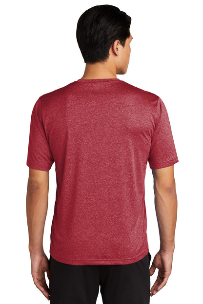 Sport-Tek Tall Heather Contender Tee. TST360 Scarlet Heather Tall