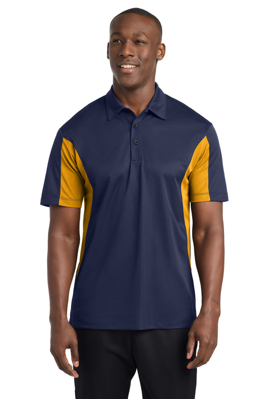 Sport-Tek Tall Side Blocked Micropique Sport-Wick Polo TST655 True Navy/ Gold