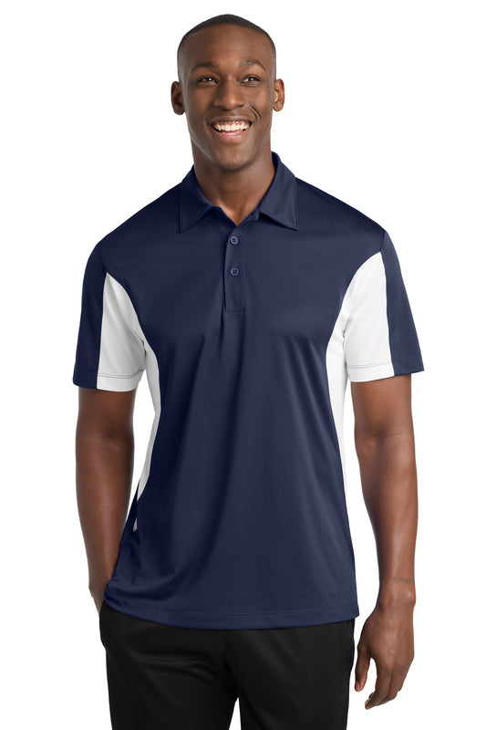 Sport-Tek Tall Side Blocked Micropique Sport-Wick Polo TST655 True Navy/ White