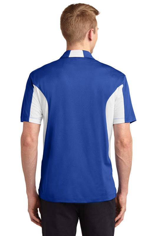 Sport-Tek Tall Side Blocked Micropique Sport-Wick Polo. TST655 True Royal/ White Tall