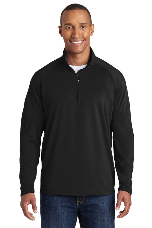 Sport-Tek Tall Sport-Wick Stretch 1/4-Zip Pullover. TST850 Black Tall