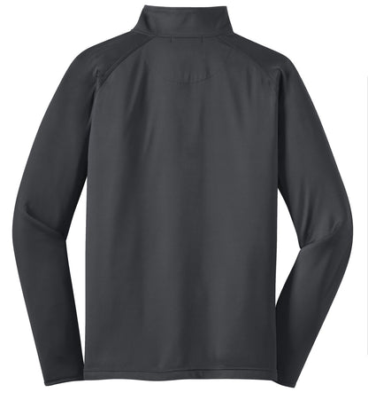 Sport-Tek Tall Sport-Wick Stretch 1/4-Zip Pullover. TST850 Charcoal Grey Tall