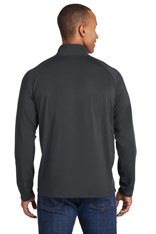 Sport-Tek Tall Sport-Wick Stretch 1/4-Zip Pullover. TST850 Charcoal Grey Tall