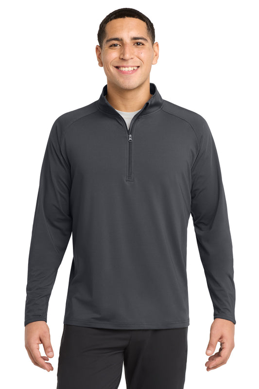 Sport-Tek Tall Sport-Wick Stretch 1/4-Zip Pullover TST850 Charcoal Grey