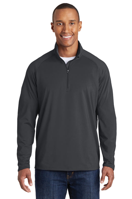 Sport-Tek Tall Sport-Wick Stretch 1/4-Zip Pullover. TST850 Charcoal Grey Tall
