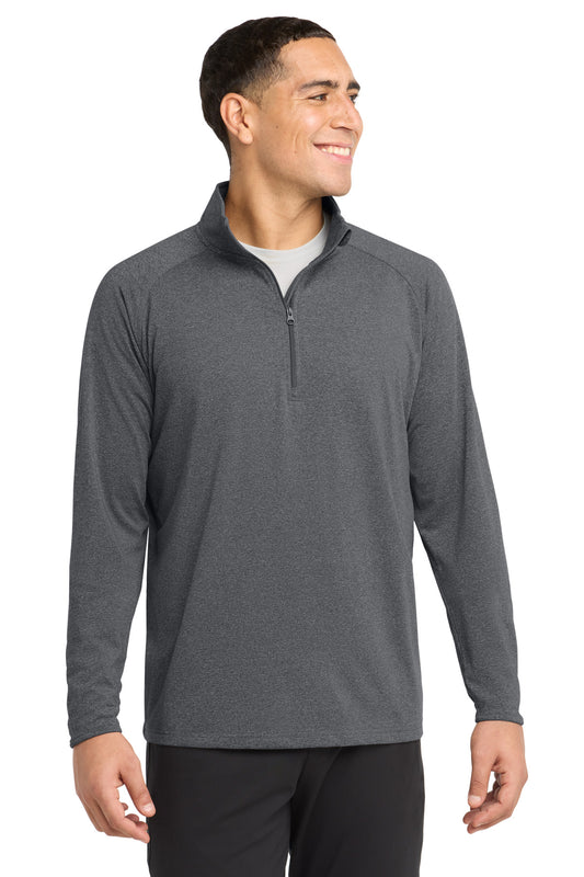 Sport-Tek Tall Sport-Wick Stretch 1/4-Zip Pullover TST850 Charcoal Grey Heather