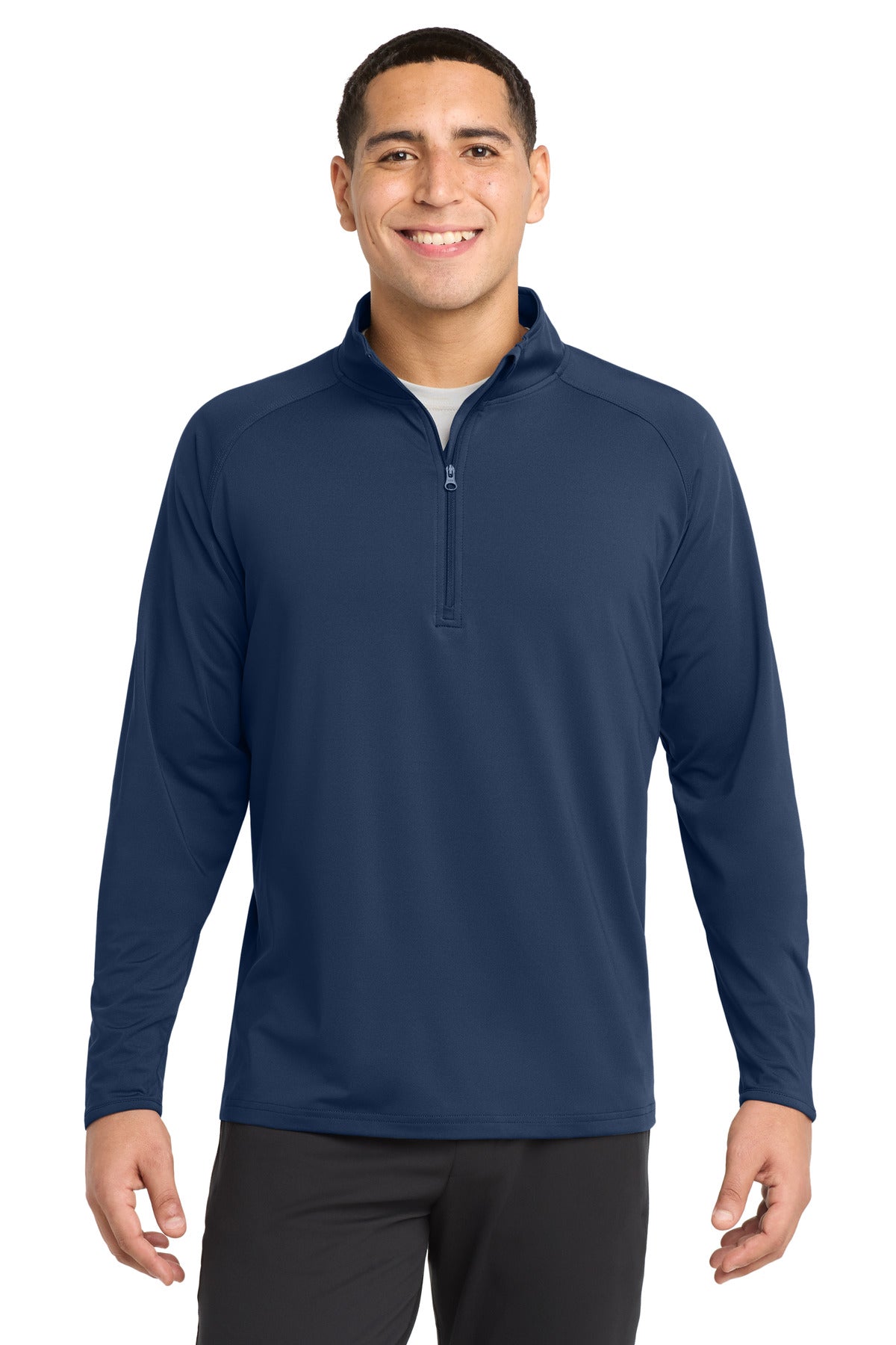 Sport-Tek Tall Sport-Wick Stretch 1/4-Zip Pullover TST850 True Navy