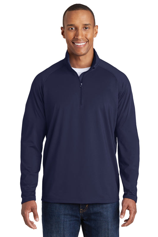 Sport-Tek Tall Sport-Wick Stretch 1/4-Zip Pullover. TST850 True Navy Tall