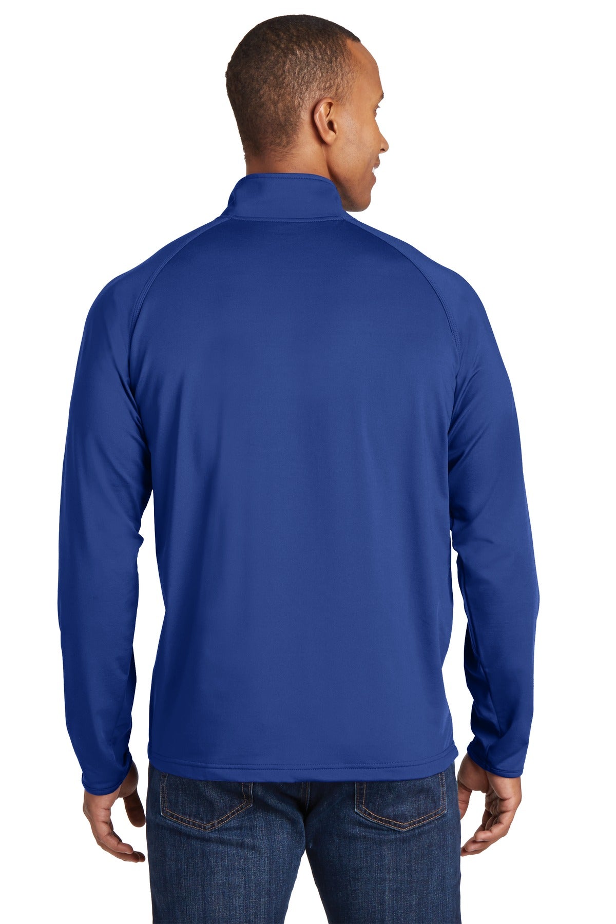 Sport-Tek Tall Sport-Wick Stretch 1/4-Zip Pullover. TST850 True Royal Tall