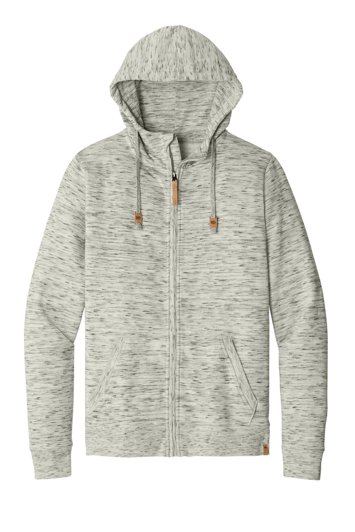 tentree Space Dye Fleece Full-Zip Hoodie TTCM4414 Hi Rise Grey Space Dye