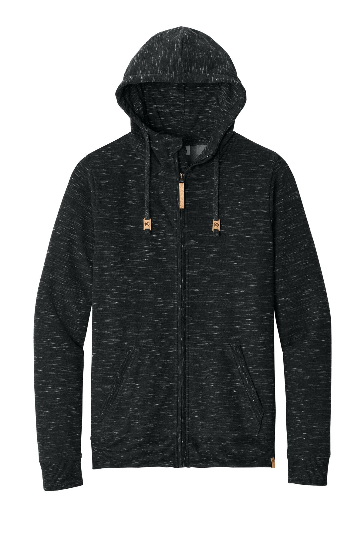 tentree Space Dye Fleece Full-Zip Hoodie TTCM4414 Meteorite Black Space Dye
