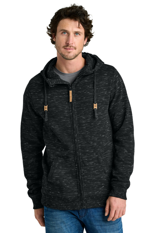 tentree Space Dye Fleece Full-Zip Hoodie TTCM4414 Meteorite Black Space Dye