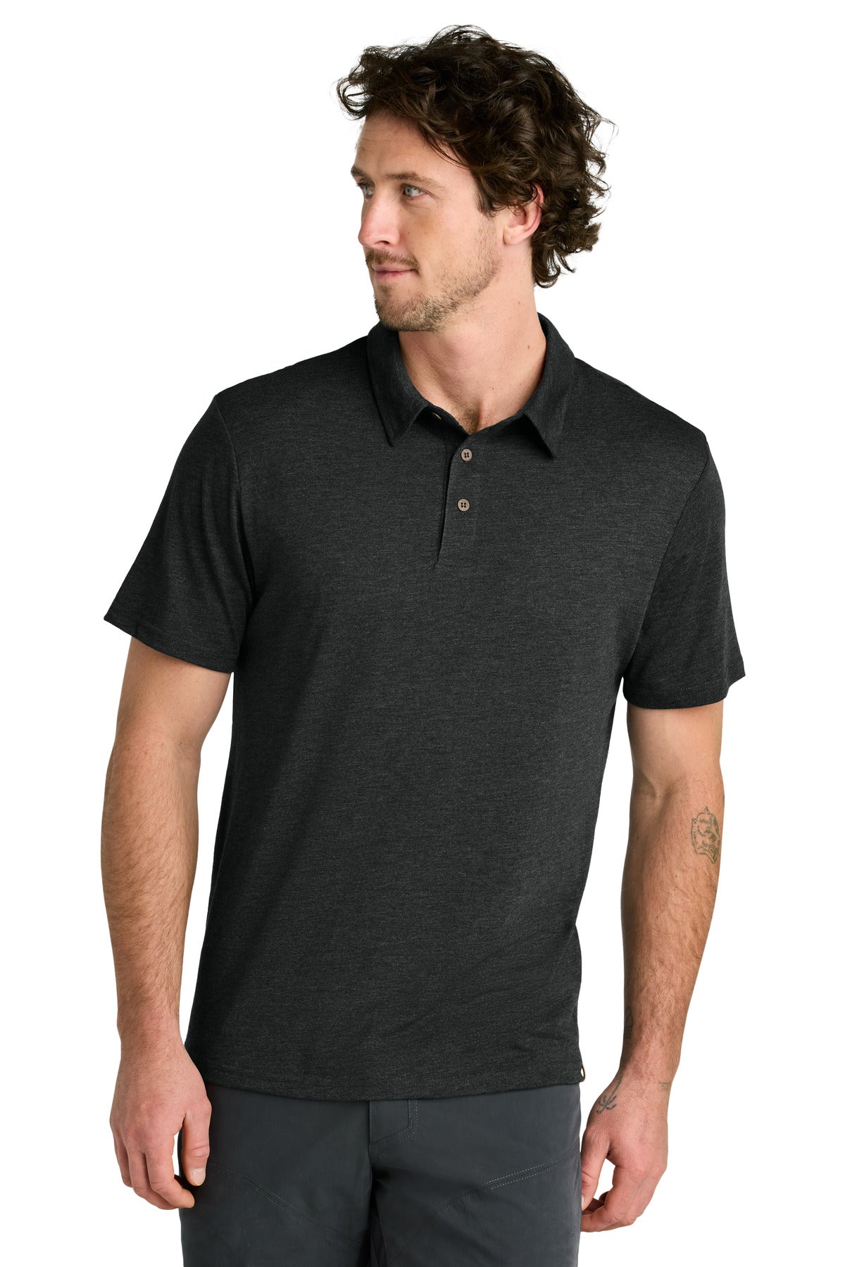 LIMITED EDITION tentree TreeBlend Polo TTCM5660 Meteorite Black Heather