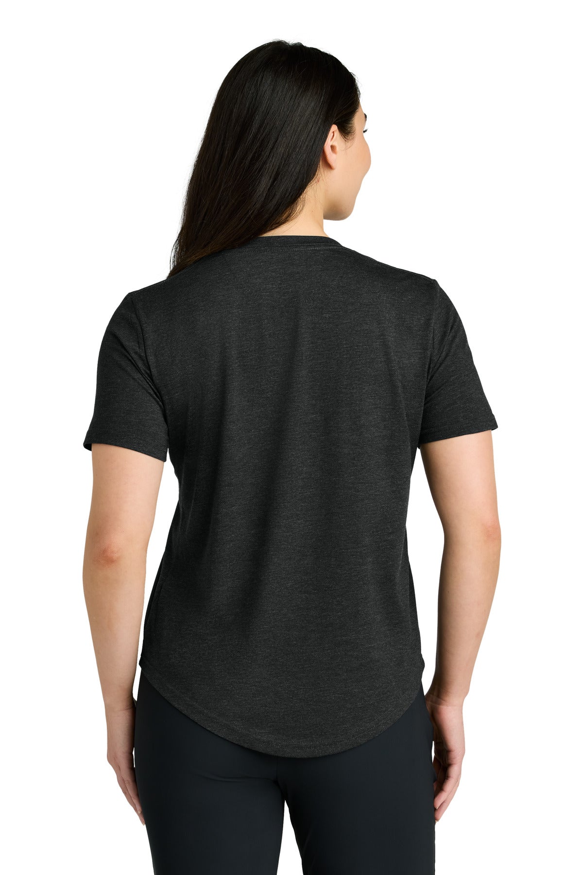 tentree Women's TreeBlend V-Neck T-Shirt TTCW5646 Meteorite Black Heather