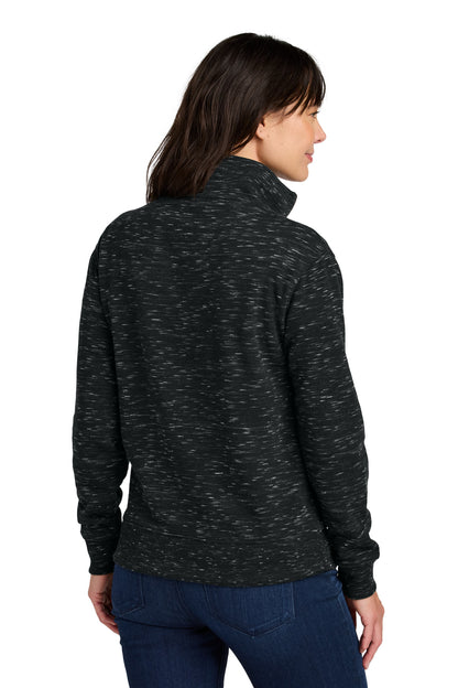tentree Women's Space Dye Fleece 1/4-Zip TTCW6108 Meteorite Black Space Dye