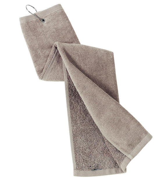 Port Authority Grommeted Tri-Fold Golf Towel TW50 Khaki