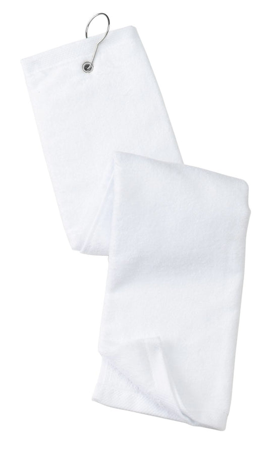 Port Authority Grommeted Tri-Fold Golf Towel TW50 White