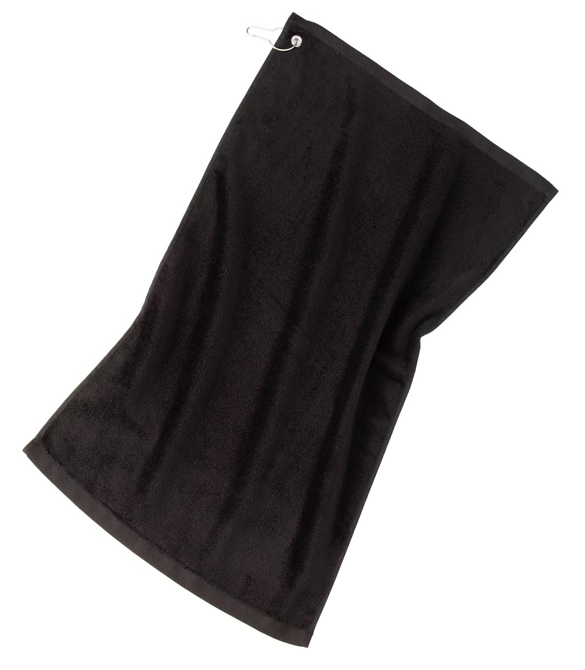 Port Authority Grommeted Golf Towel TW51 Black