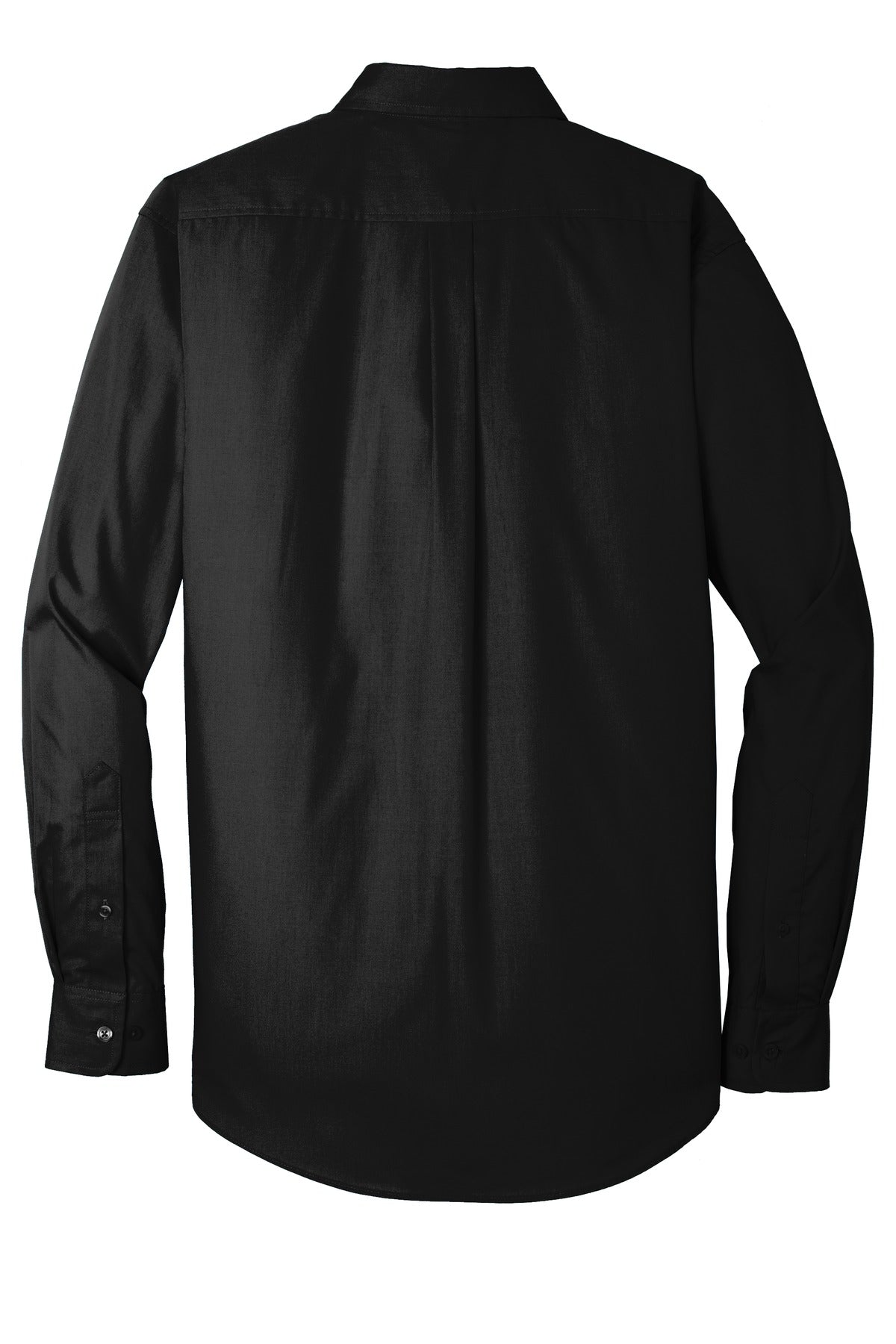 Port Authority Long Sleeve Carefree Poplin Shirt. W100 Deep Black