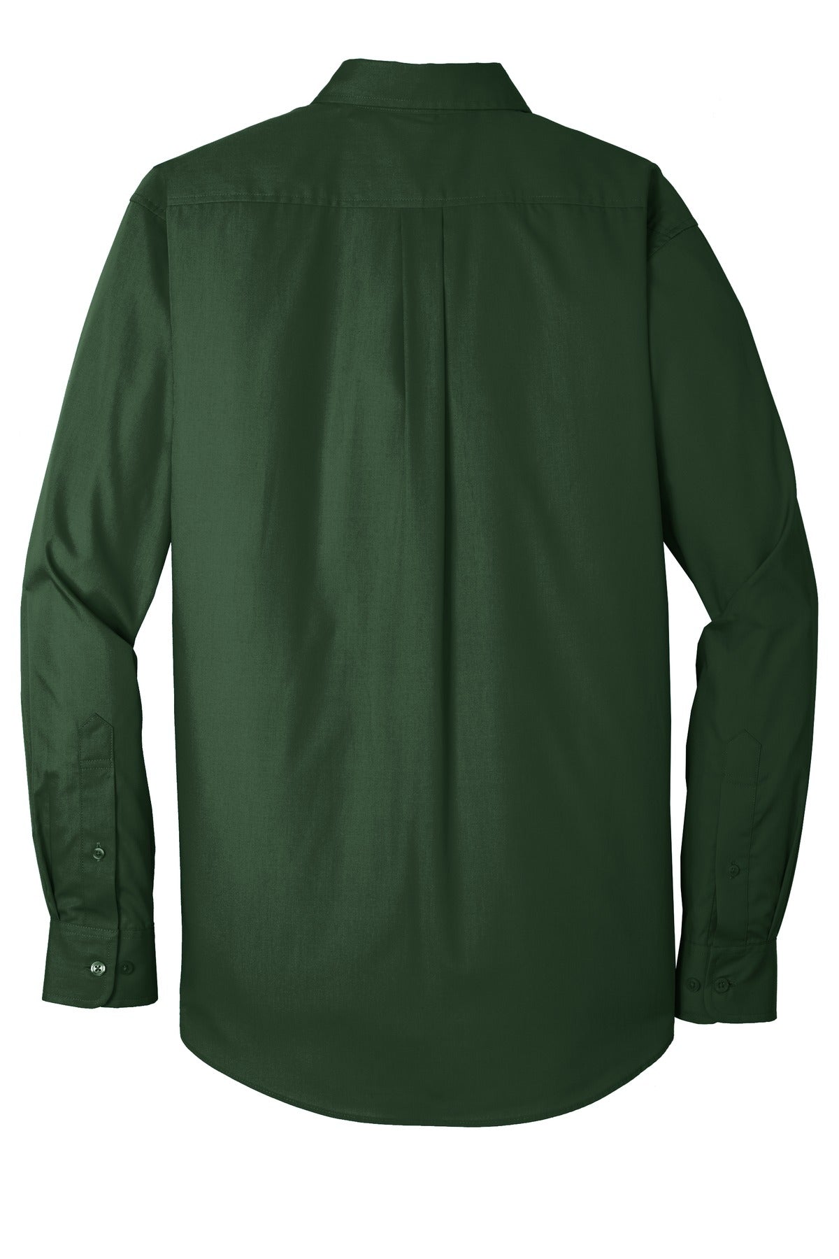 Port Authority Long Sleeve Carefree Poplin Shirt. W100 Deep Forest Green