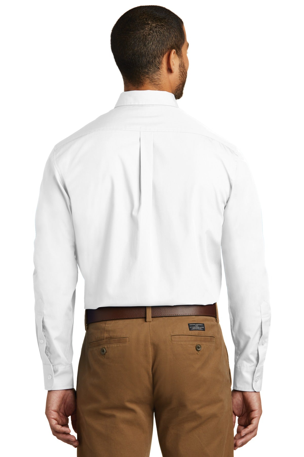 Port Authority Long Sleeve Carefree Poplin Shirt. W100 White