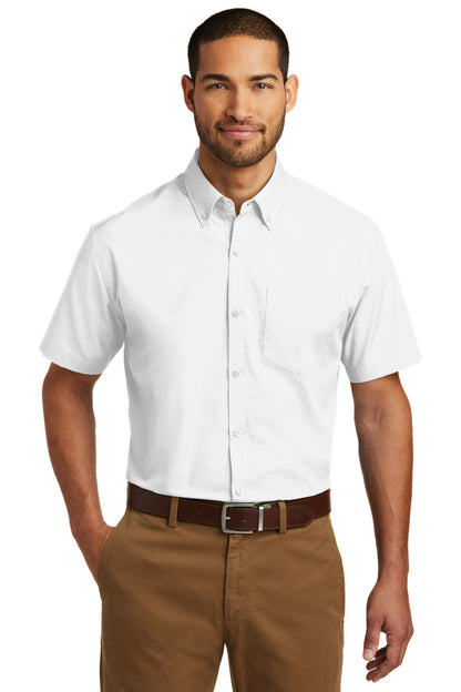 Port Authority Short Sleeve Carefree Poplin Shirt. W101 White