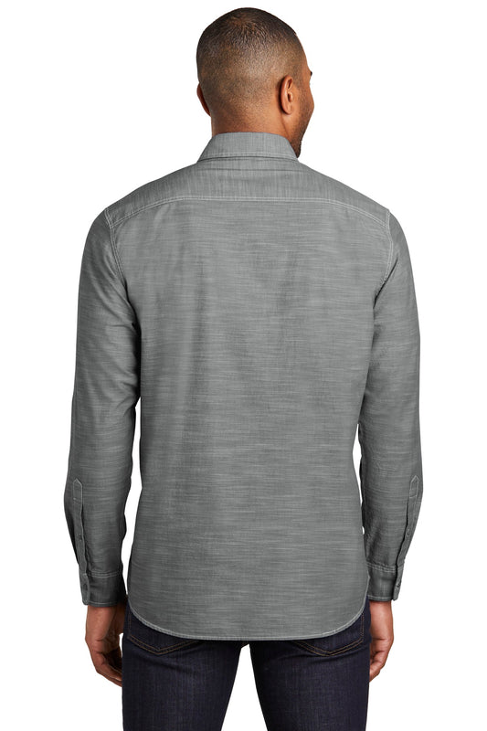 Port Authority Slub Chambray Shirt. W380 Grey