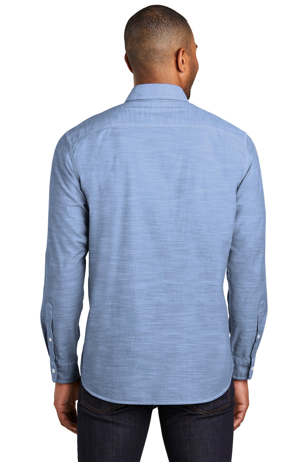 Port Authority Slub Chambray Shirt. W380 Light Blue