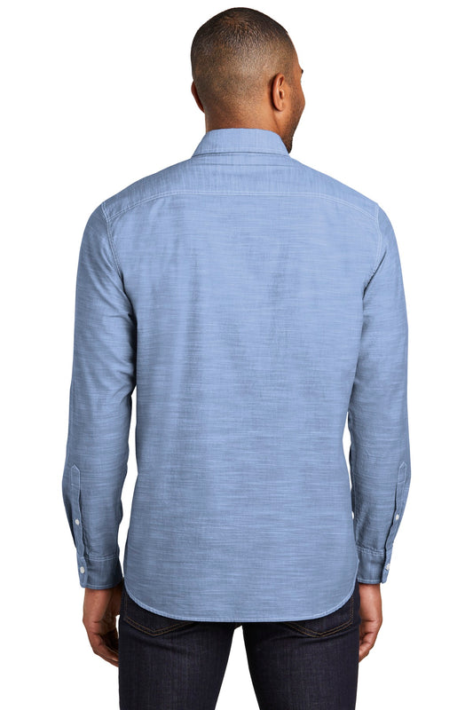Port Authority Slub Chambray Shirt. W380 Light Blue